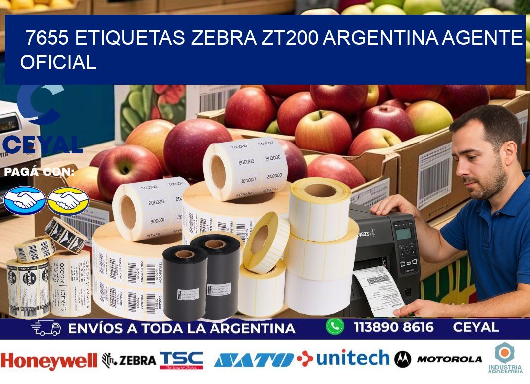 7655 etiquetas zebra zt200 argentina AGENTE OFICIAL