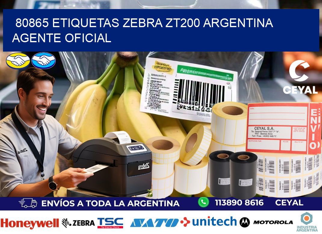 80865 etiquetas zebra zt200 argentina AGENTE OFICIAL