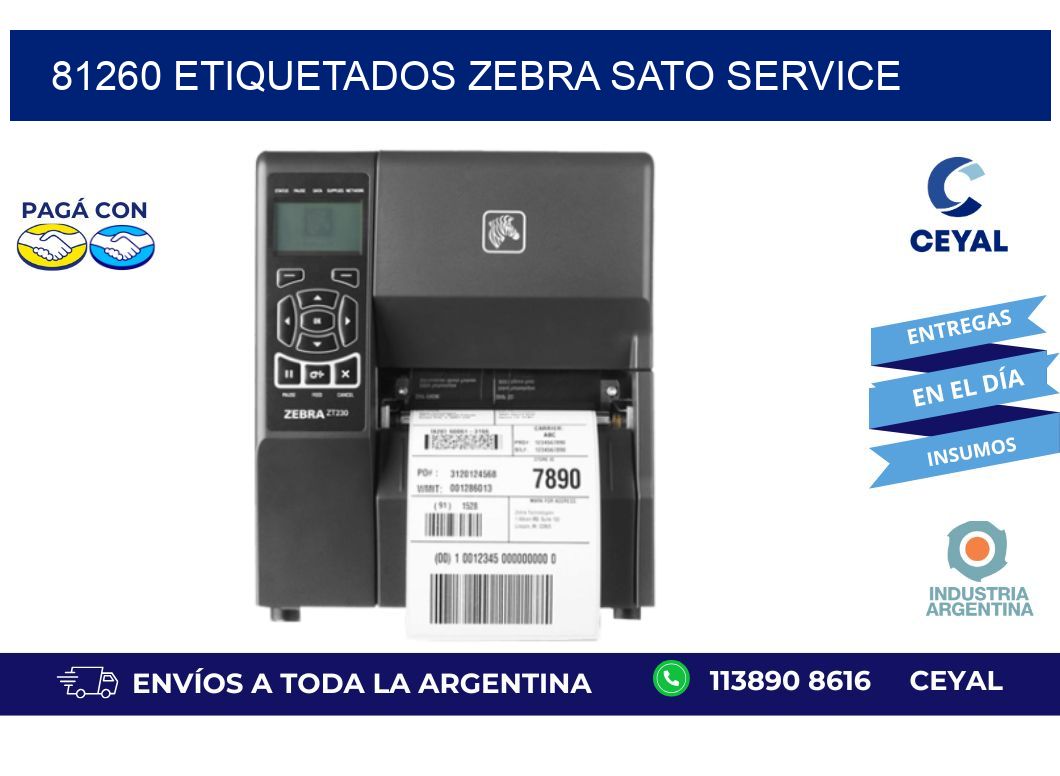 81260 ETIQUETADOS ZEBRA SATO SERVICE