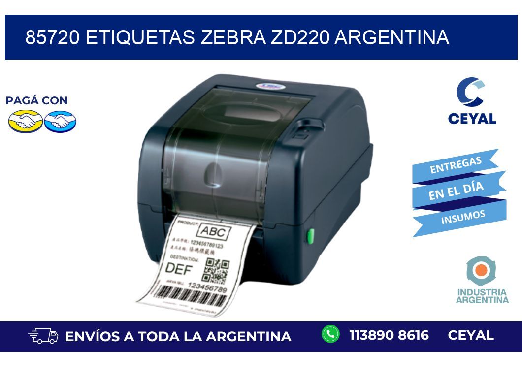 85720 etiquetas zebra zd220 argentina