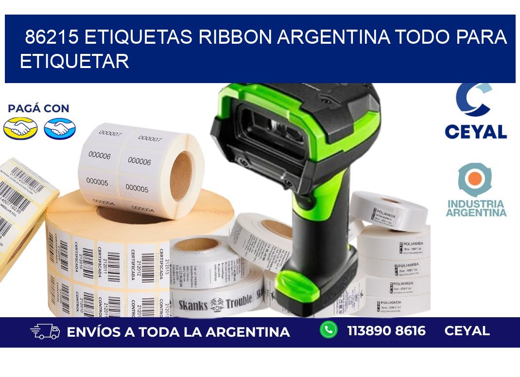 86215 etiquetas ribbon argentina TODO PARA ETIQUETAR