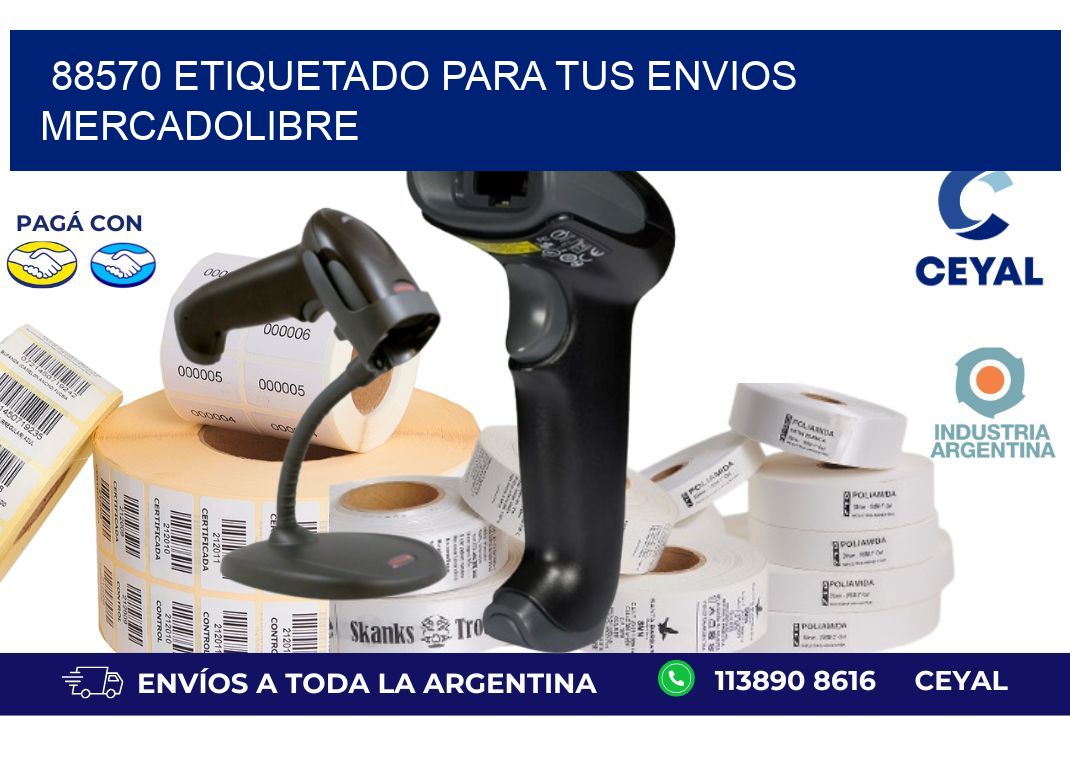 88570 ETIQUETADO PARA TUS ENVIOS MERCADOLIBRE