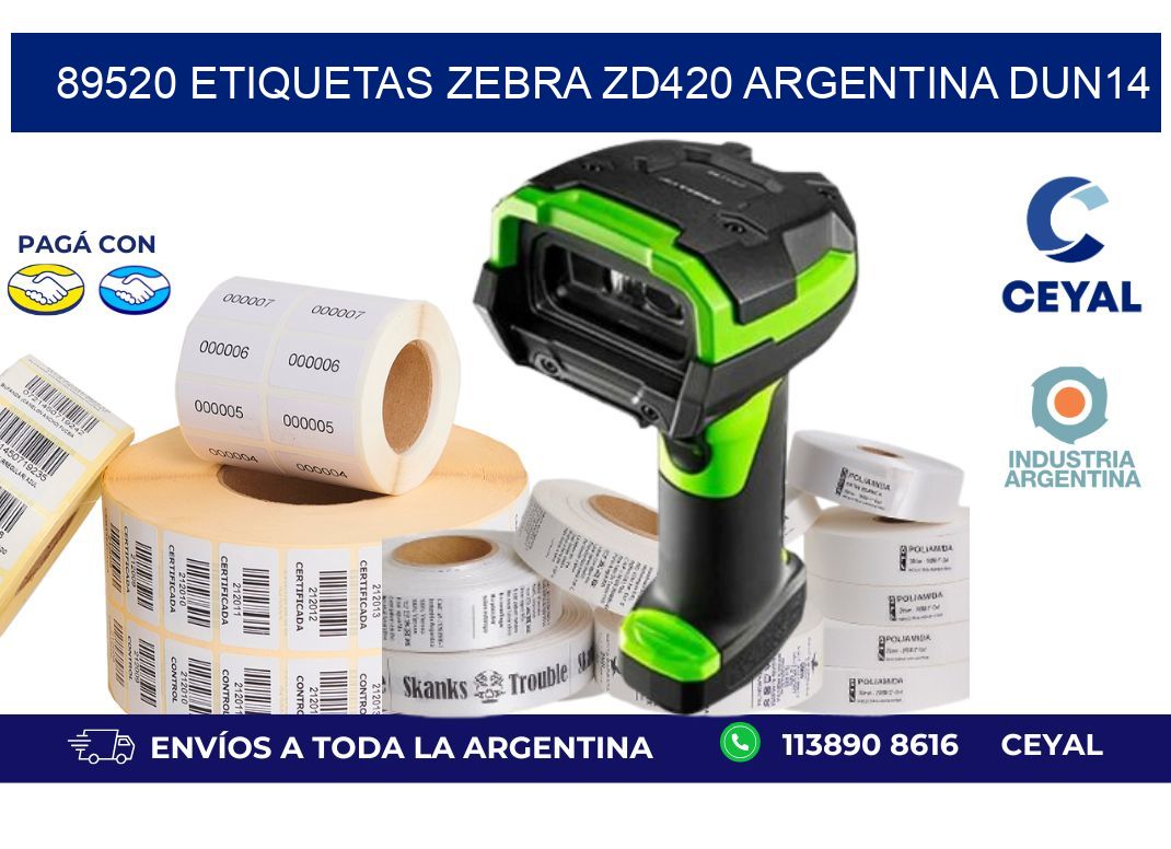 89520 etiquetas zebra zd420 argentina DUN14
