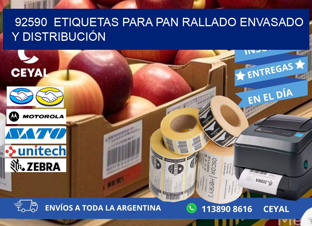 92590  ETIQUETAS PARA PAN RALLADO ENVASADO Y DISTRIBUCIÓN