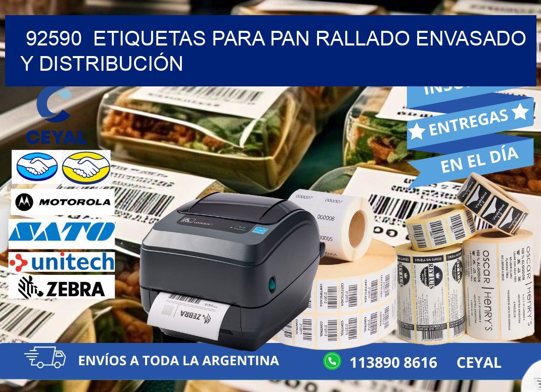92590  ETIQUETAS PARA PAN RALLADO ENVASADO Y DISTRIBUCIÓN