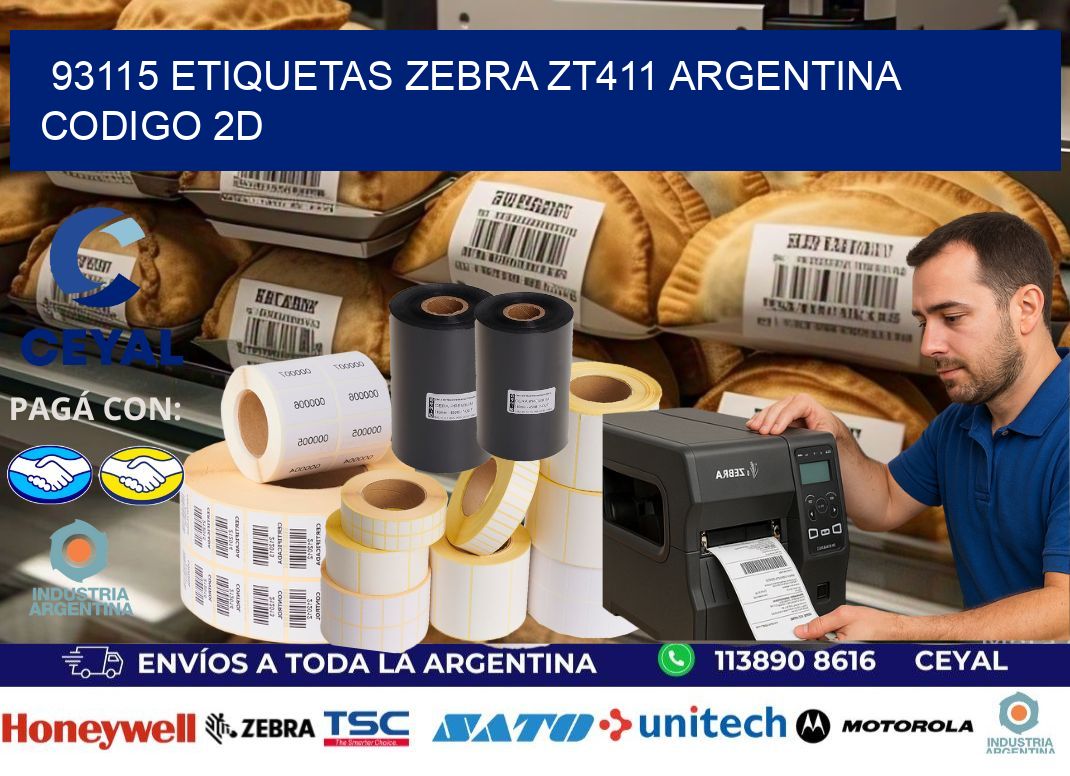 93115 etiquetas zebra zt411 argentina CODIGO 2D