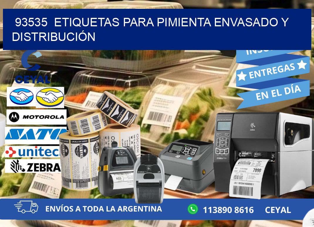 93535  ETIQUETAS PARA PIMIENTA ENVASADO Y DISTRIBUCIÓN
