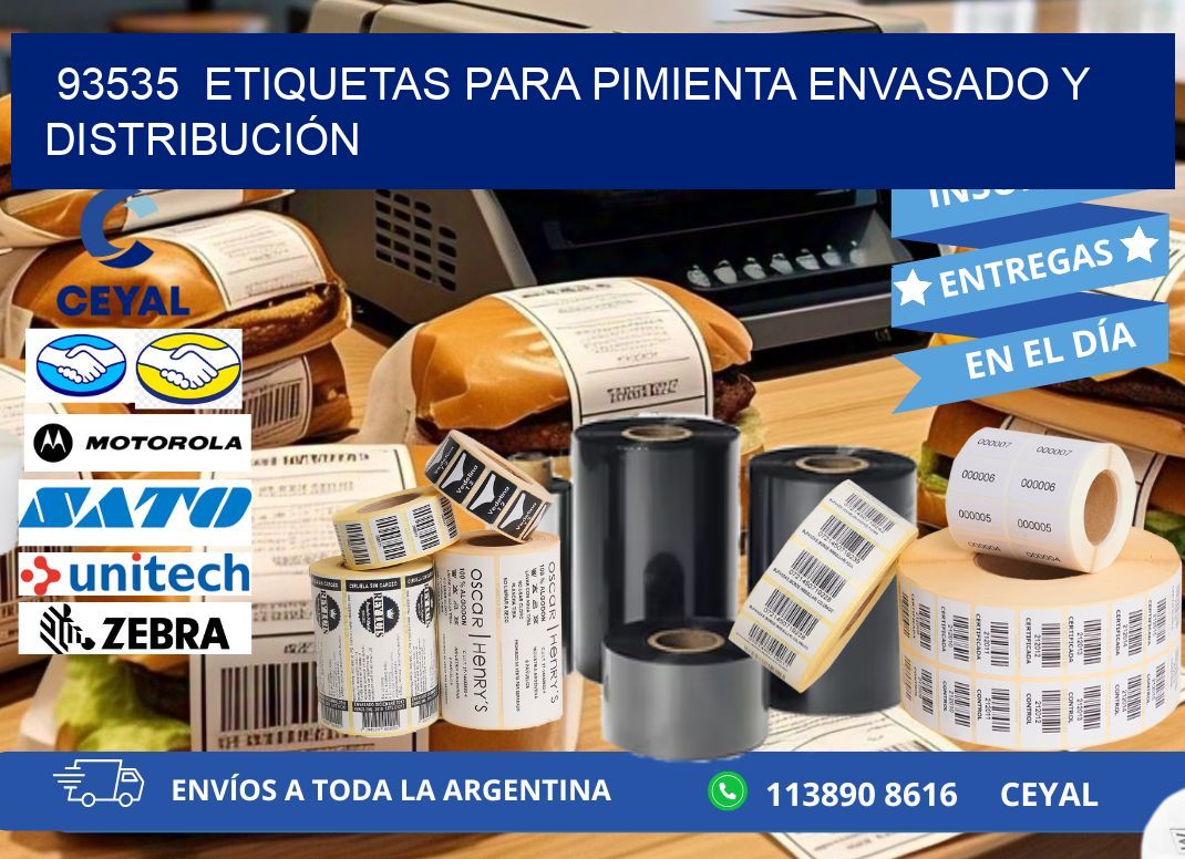 93535  ETIQUETAS PARA PIMIENTA ENVASADO Y DISTRIBUCIÓN