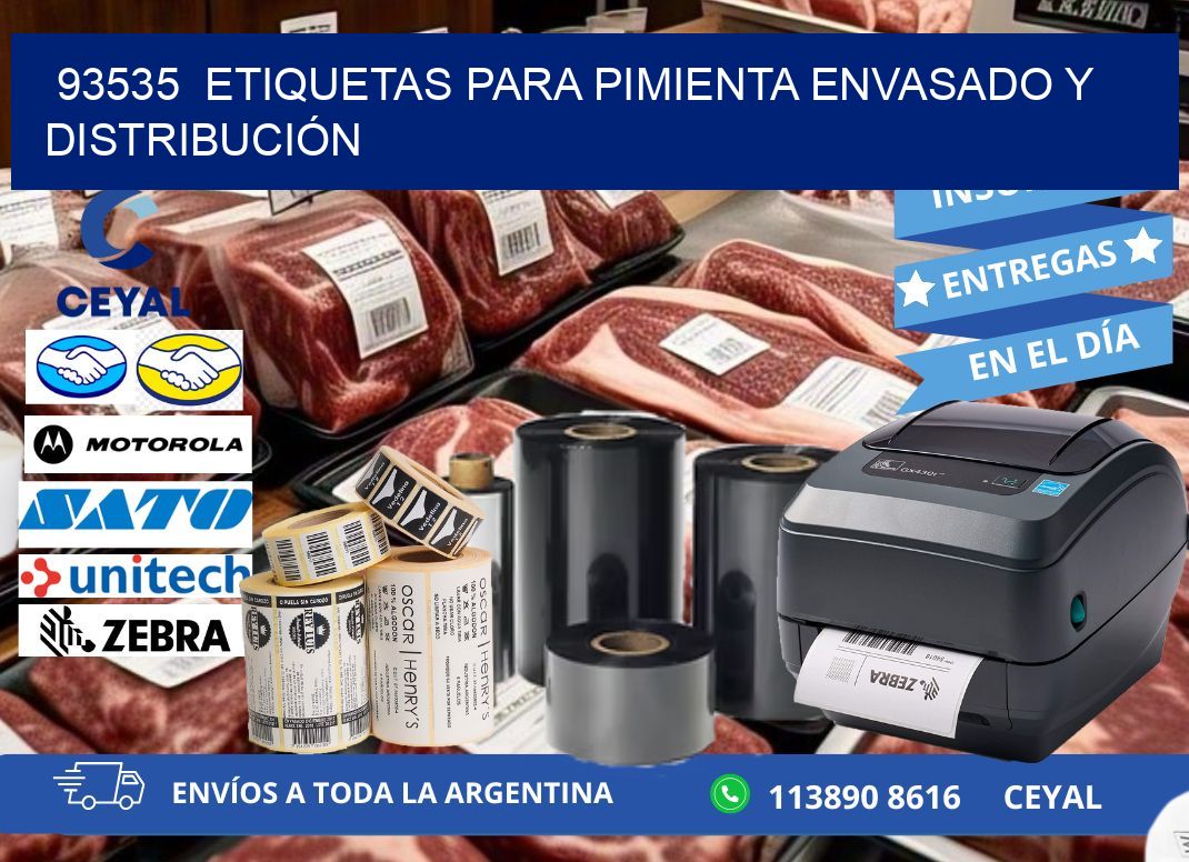 93535  ETIQUETAS PARA PIMIENTA ENVASADO Y DISTRIBUCIÓN