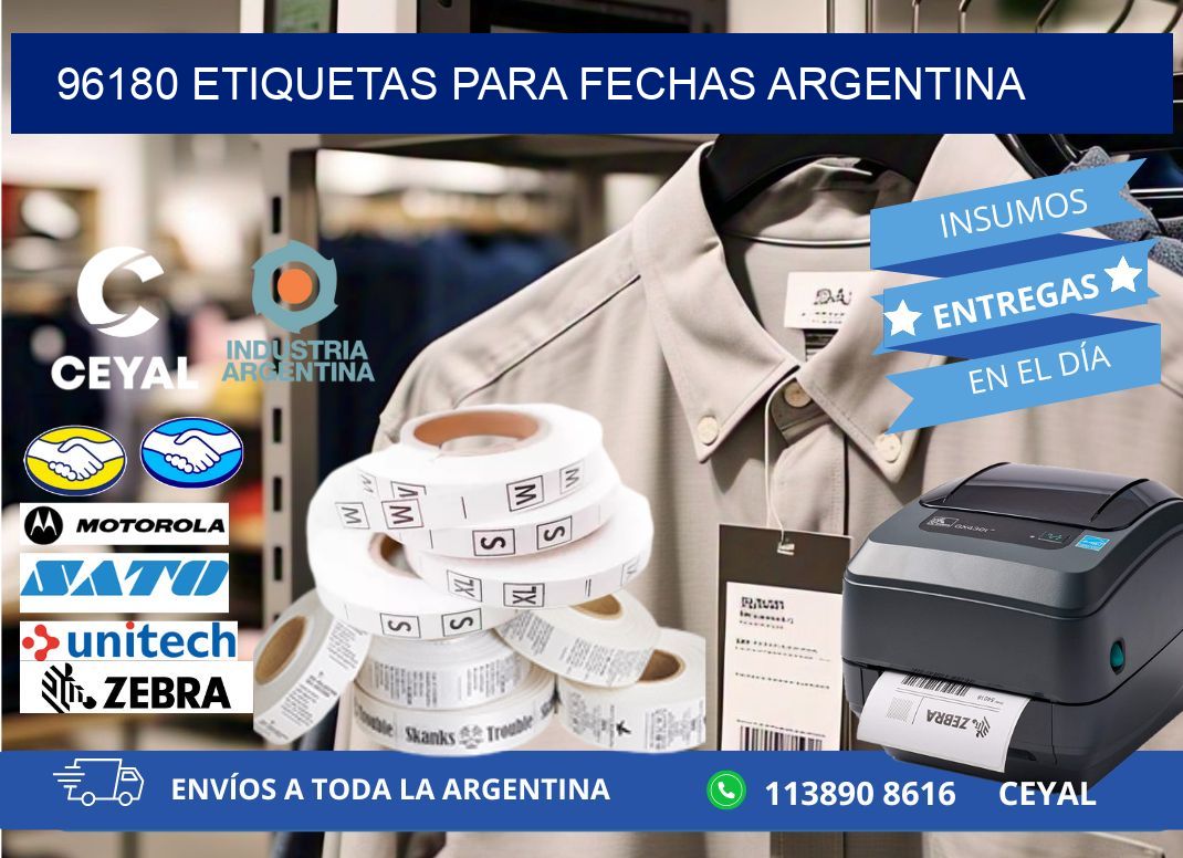 96180 ETIQUETAS PARA FECHAS ARGENTINA