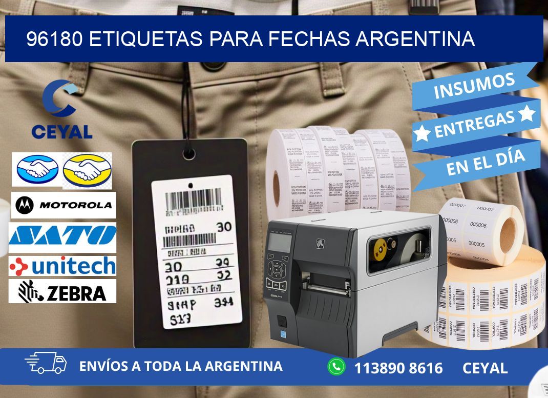96180 ETIQUETAS PARA FECHAS ARGENTINA