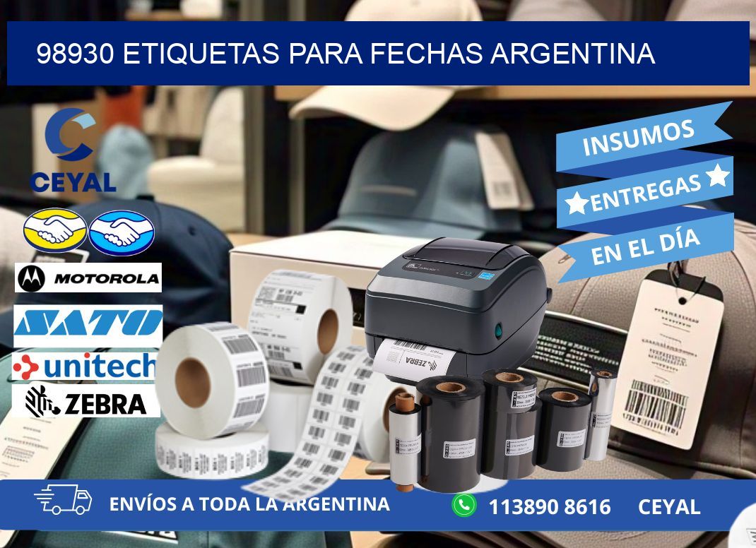 98930 ETIQUETAS PARA FECHAS ARGENTINA