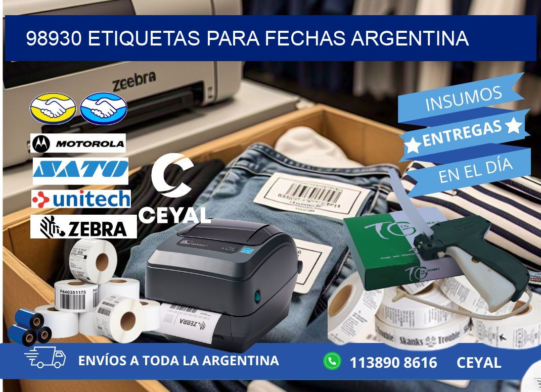 98930 ETIQUETAS PARA FECHAS ARGENTINA