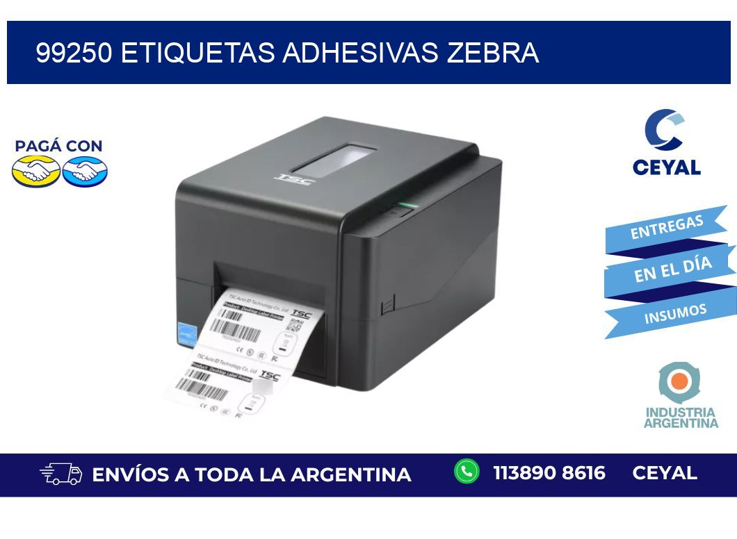 99250 ETIQUETAS ADHESIVAS ZEBRA