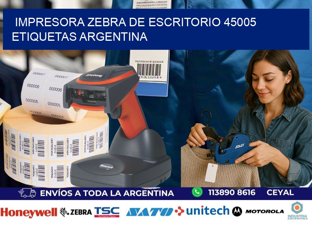 Impresora zebra de escritorio 45005 etiquetas argentina