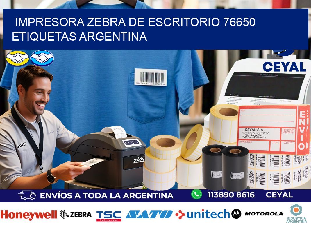Impresora zebra de escritorio 76650 etiquetas argentina