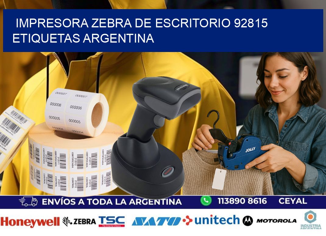 Impresora zebra de escritorio 92815 etiquetas argentina