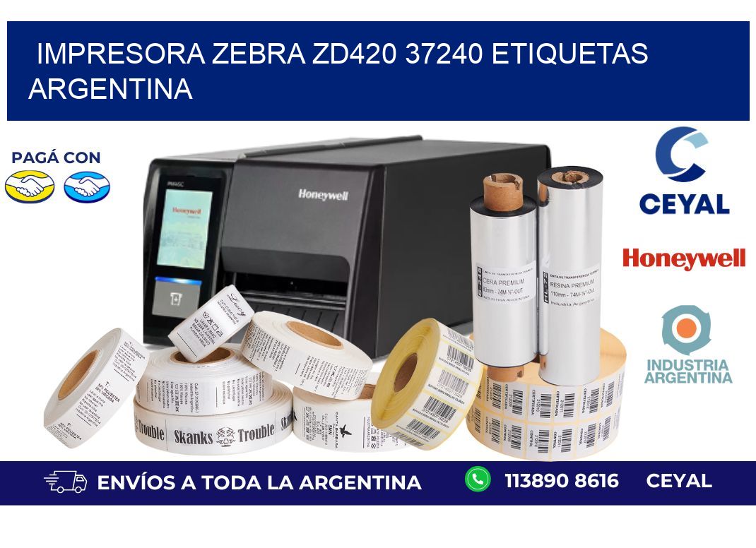 Impresora zebra zd420 37240 etiquetas argentina