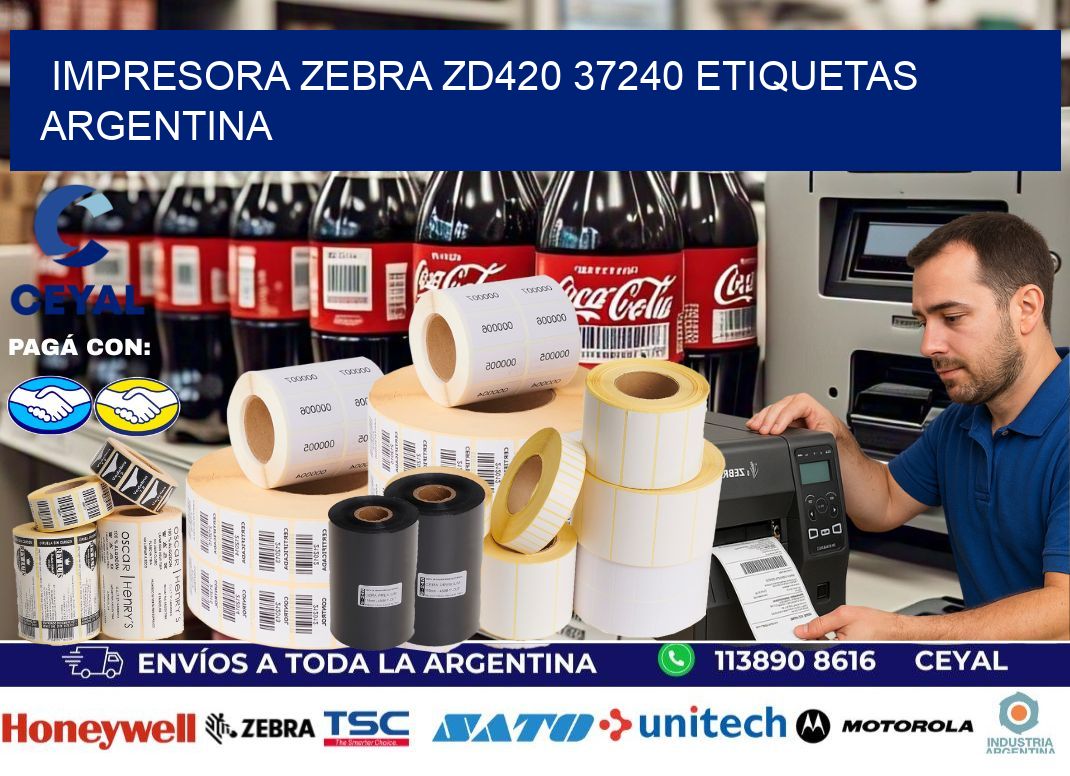 Impresora zebra zd420 37240 etiquetas argentina