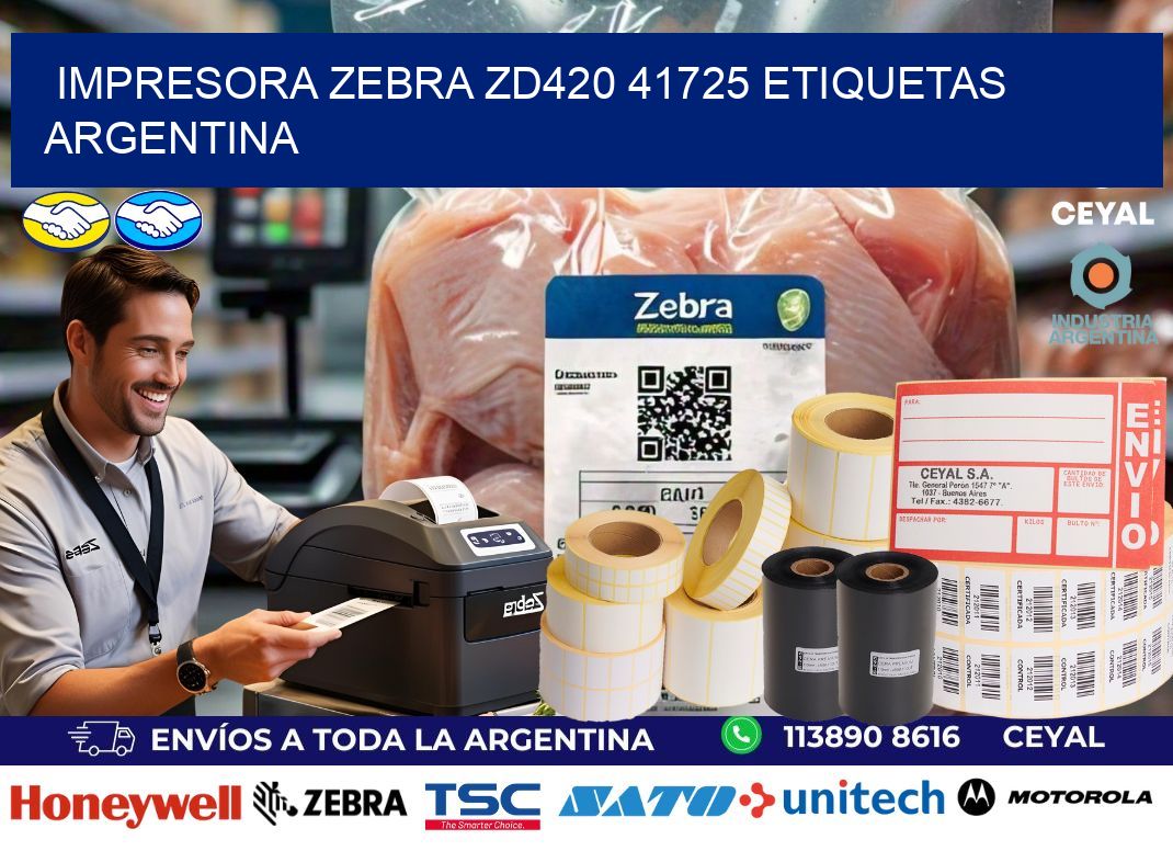 Impresora zebra zd420 41725 etiquetas argentina