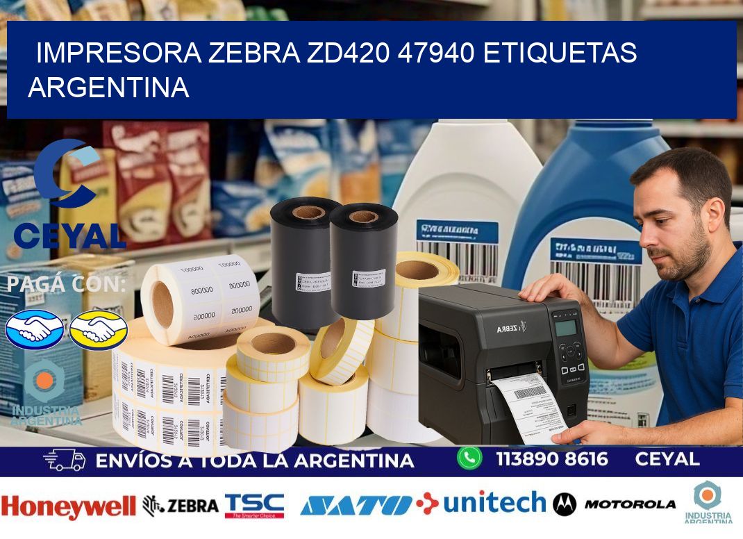 Impresora zebra zd420 47940 etiquetas argentina
