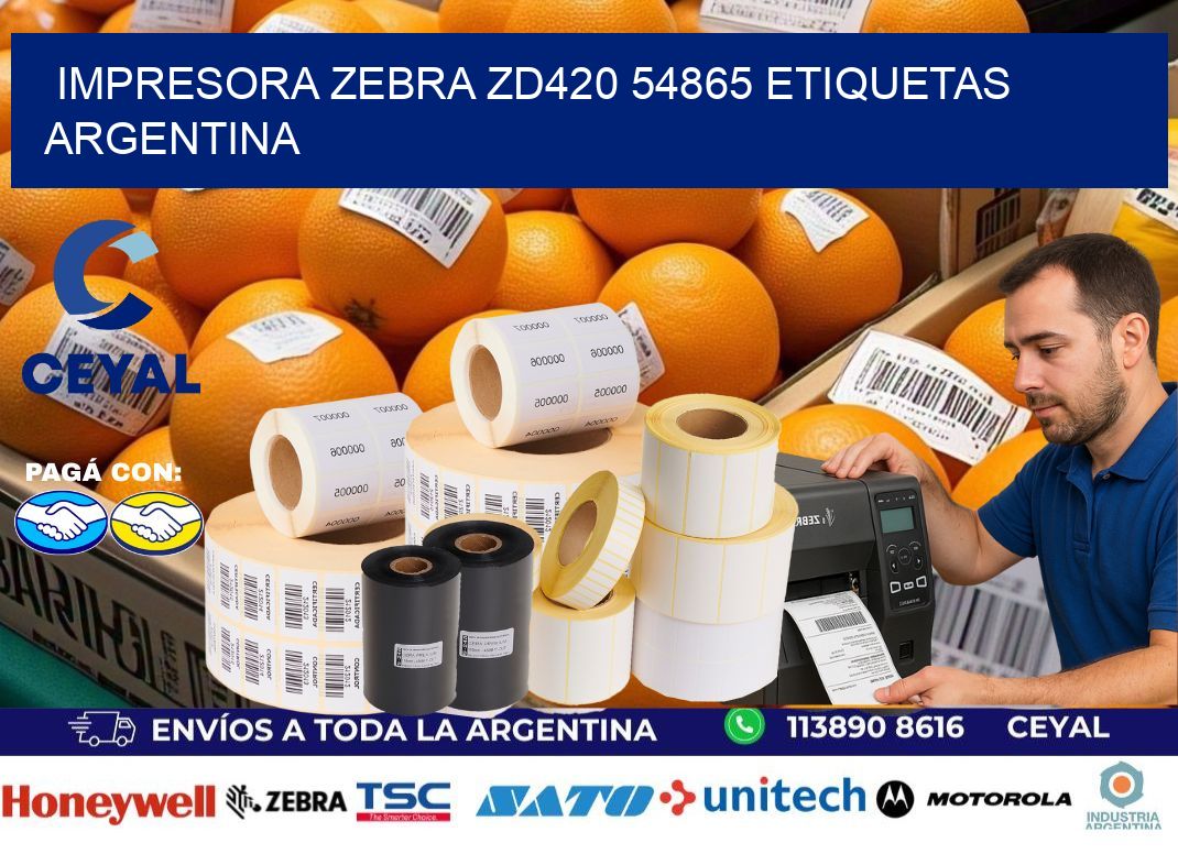 Impresora zebra zd420 54865 etiquetas argentina