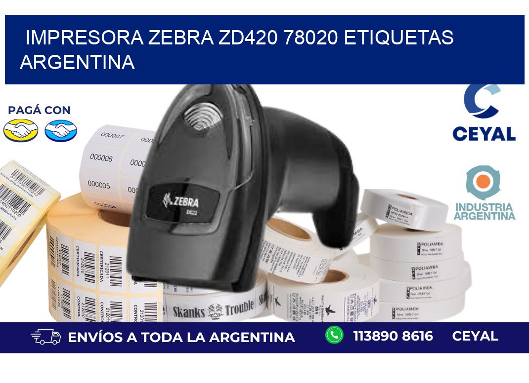Impresora zebra zd420 78020 etiquetas argentina