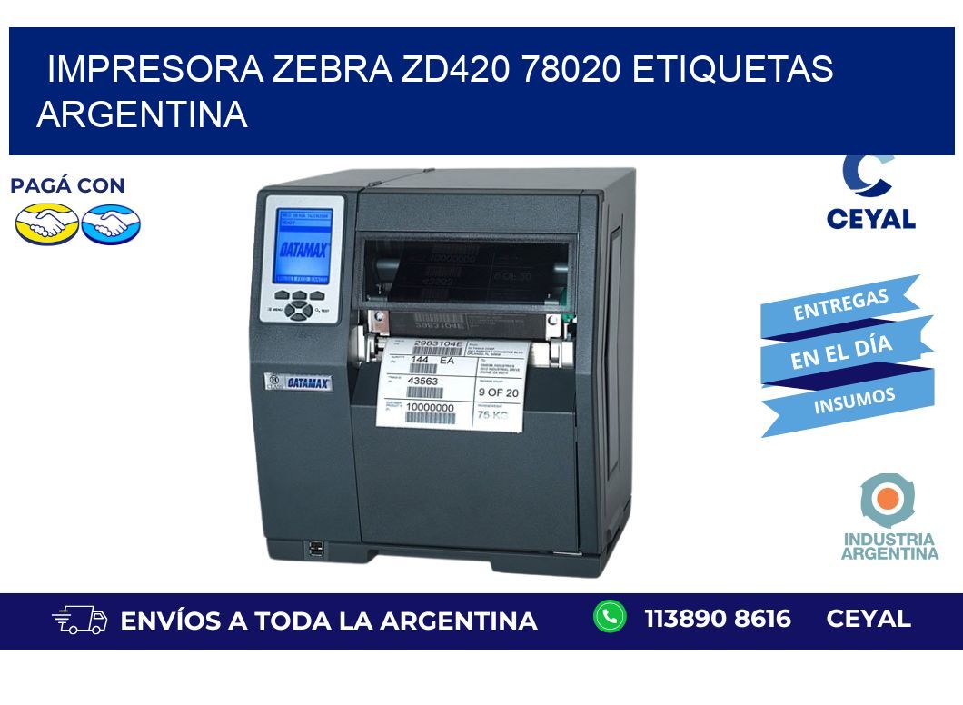 Impresora zebra zd420 78020 etiquetas argentina