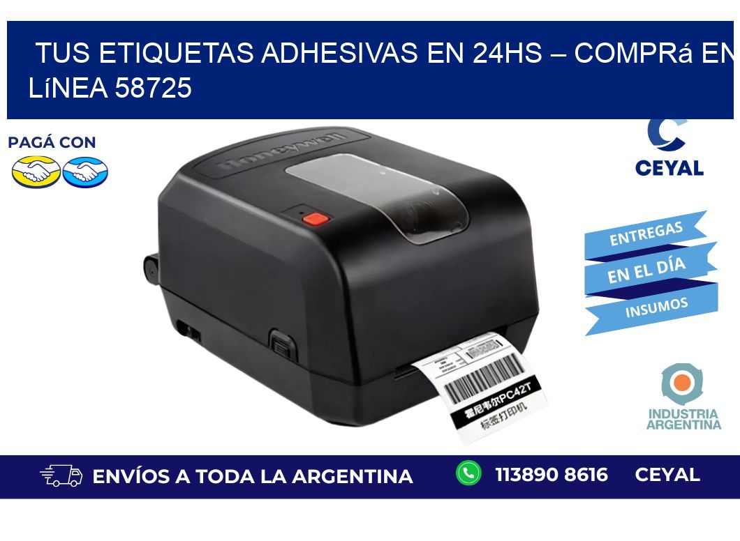 Tus Etiquetas Adhesivas en 24hs – Comprá en Línea 58725