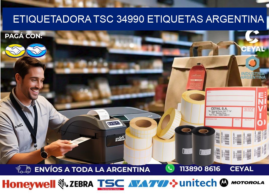 etiquetadora tsc 34990 etiquetas argentina
