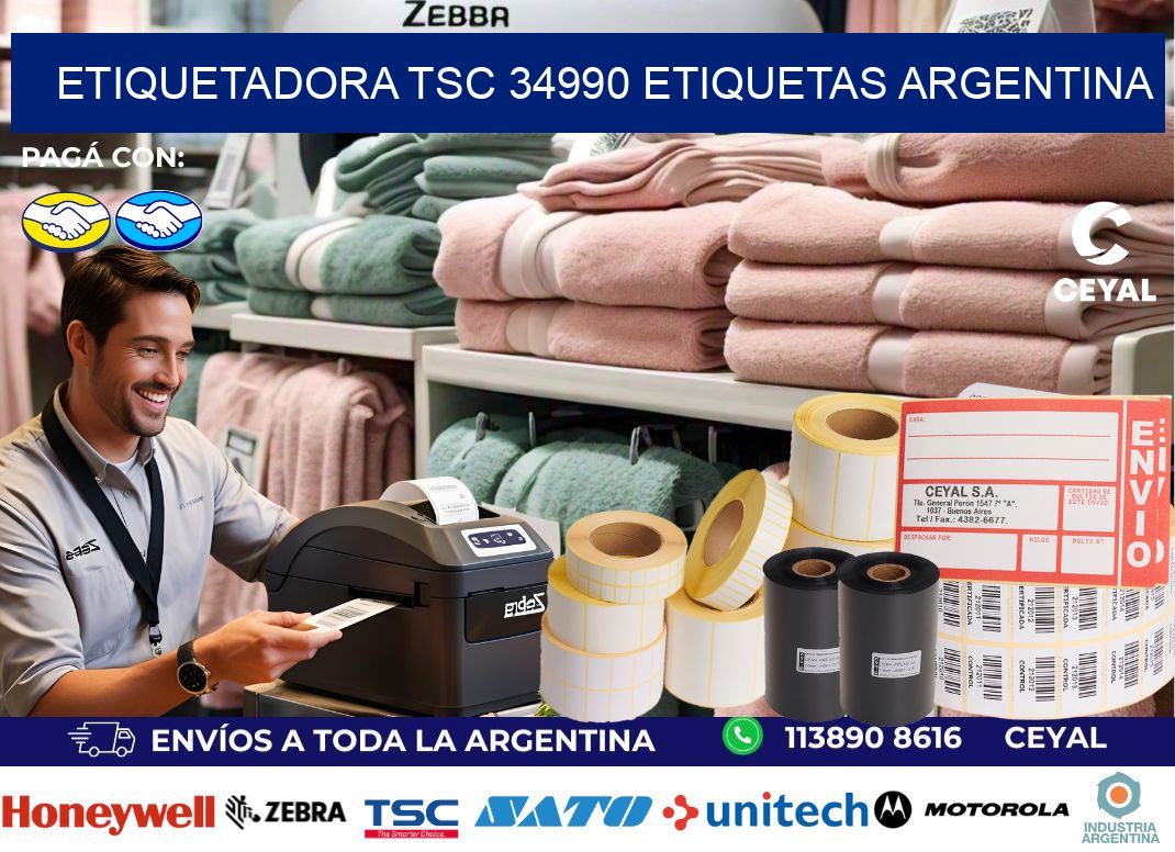 etiquetadora tsc 34990 etiquetas argentina