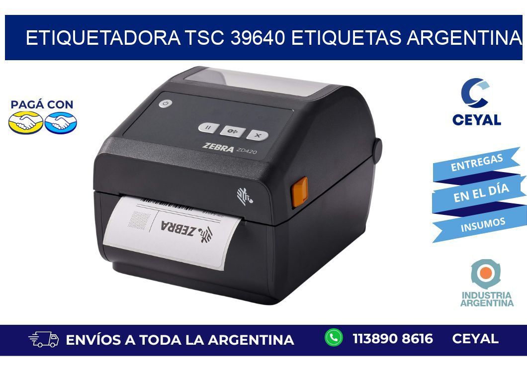 etiquetadora tsc 39640 etiquetas argentina