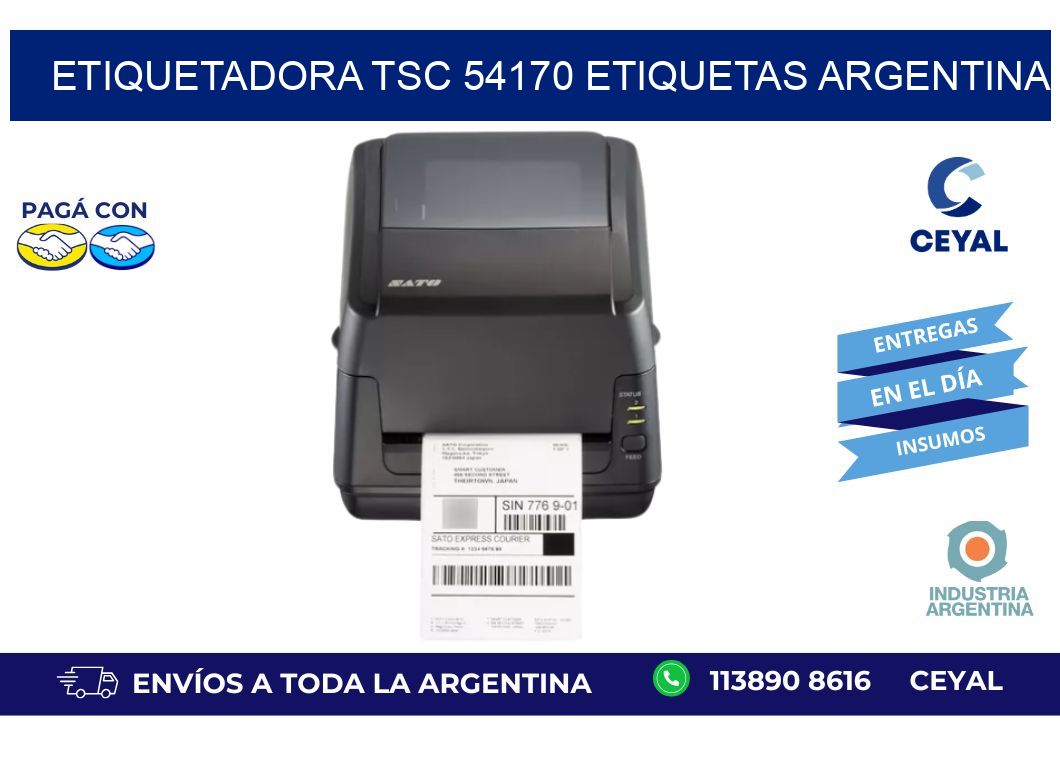 etiquetadora tsc 54170 etiquetas argentina