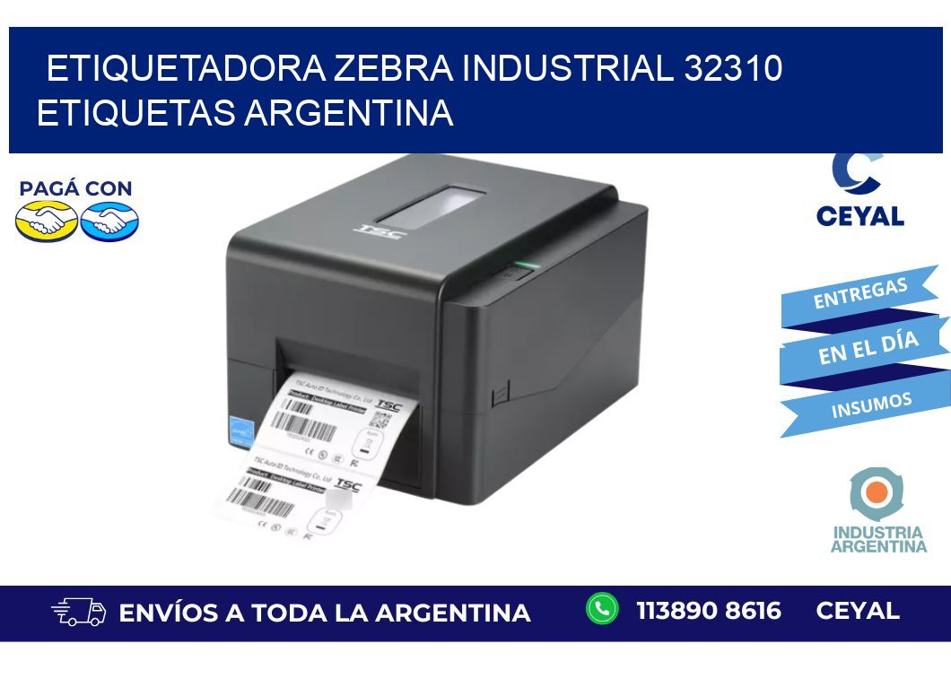 etiquetadora zebra industrial 32310 etiquetas argentina