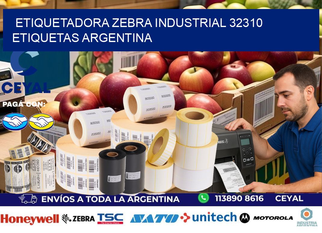 etiquetadora zebra industrial 32310 etiquetas argentina