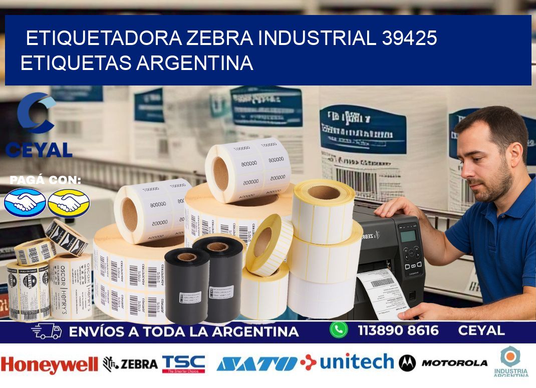 etiquetadora zebra industrial 39425 etiquetas argentina