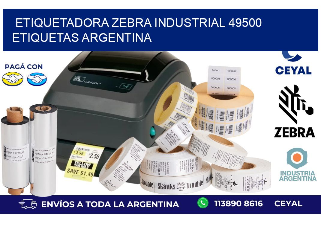 etiquetadora zebra industrial 49500 etiquetas argentina