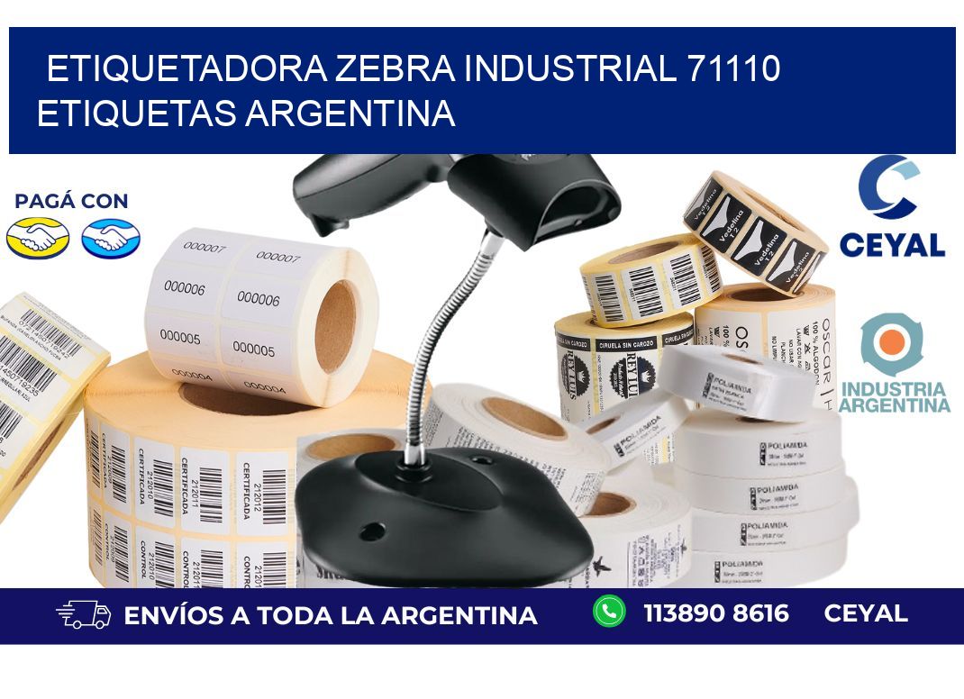 etiquetadora zebra industrial 71110 etiquetas argentina