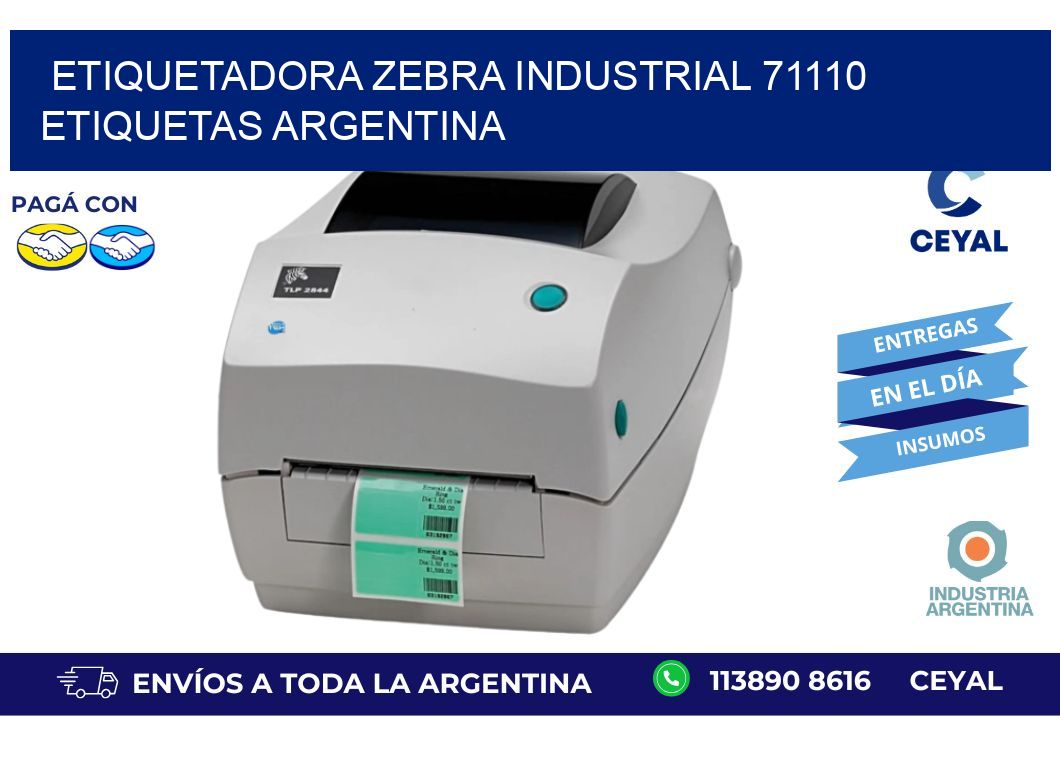 etiquetadora zebra industrial 71110 etiquetas argentina