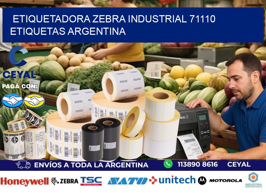 etiquetadora zebra industrial 71110 etiquetas argentina