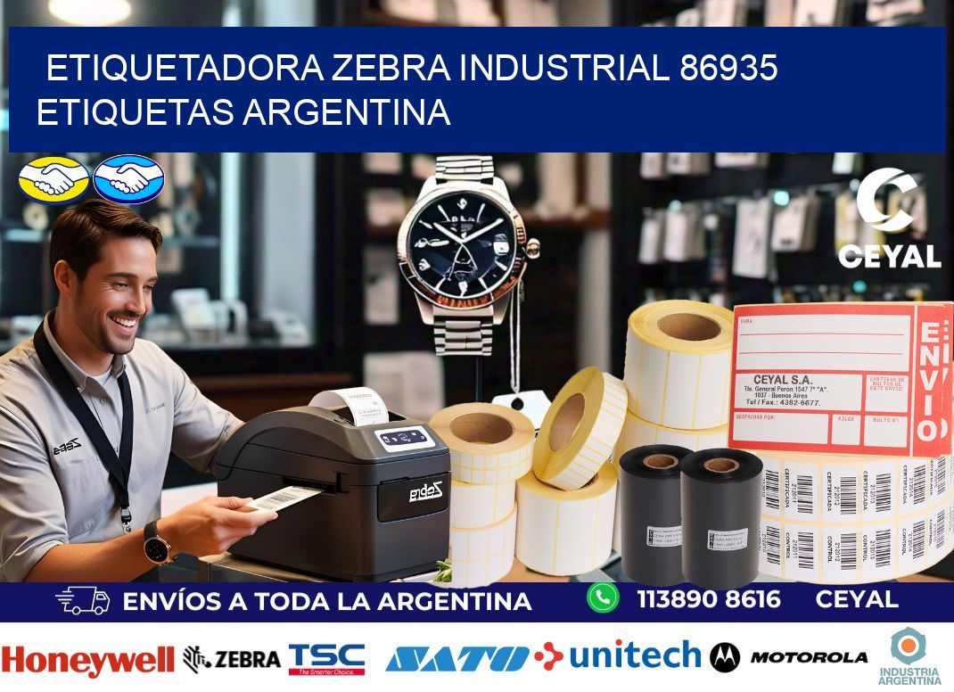 etiquetadora zebra industrial 86935 etiquetas argentina