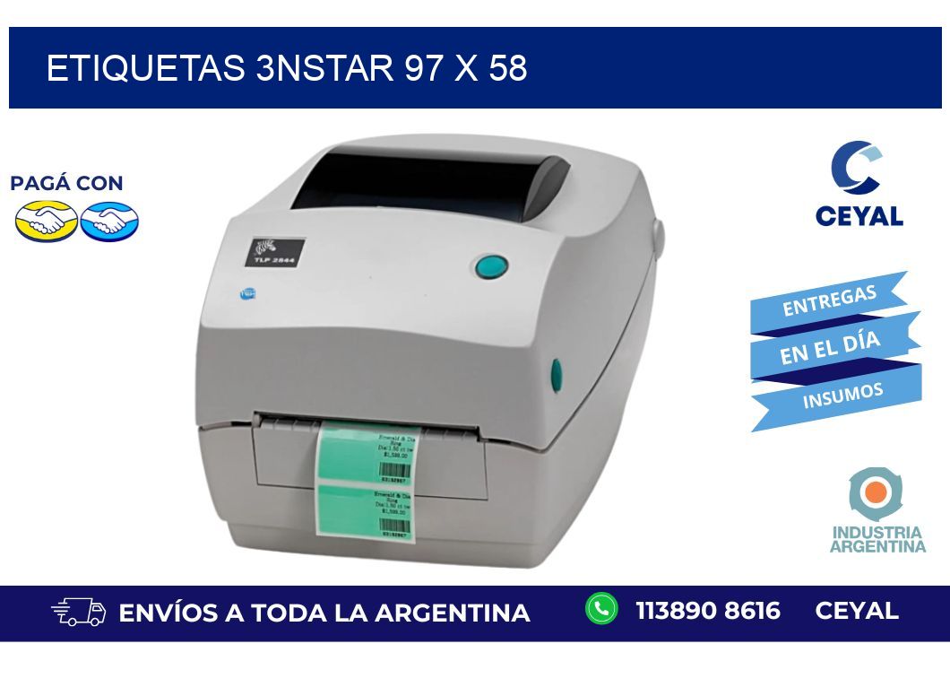 etiquetas 3nstar 97 x 58