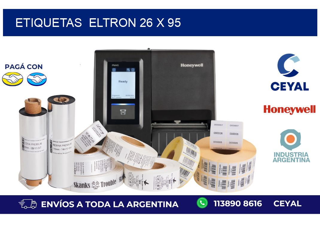 etiquetas  eltron 26 x 95