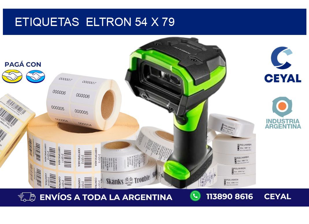 etiquetas  eltron 54 x 79