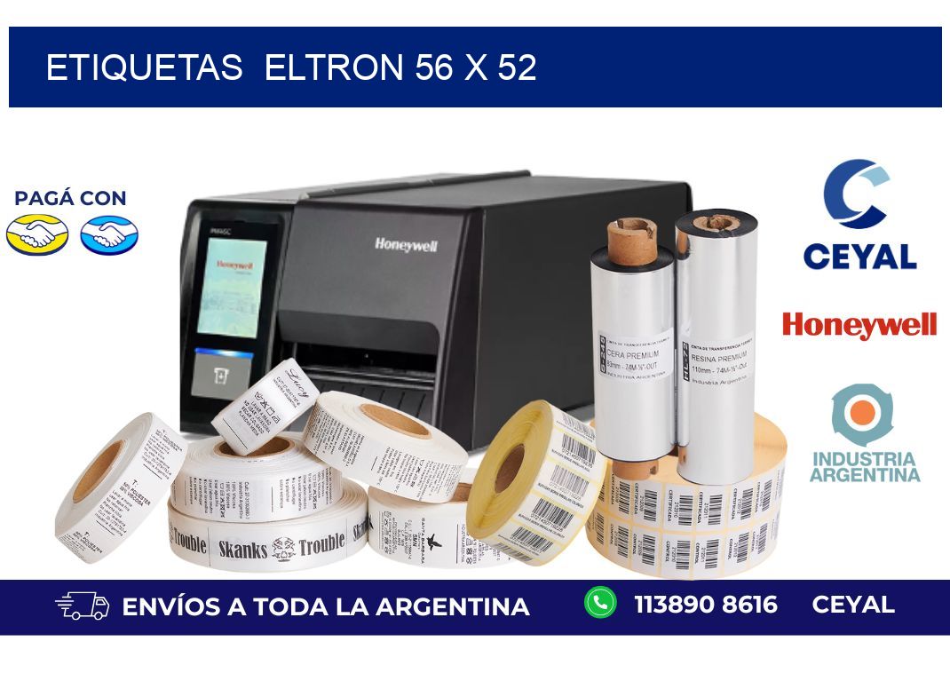 etiquetas  eltron 56 x 52