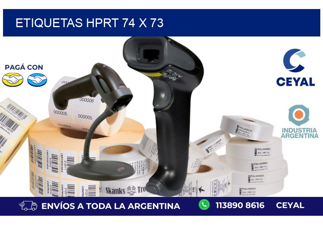 etiquetas hprt 74 x 73