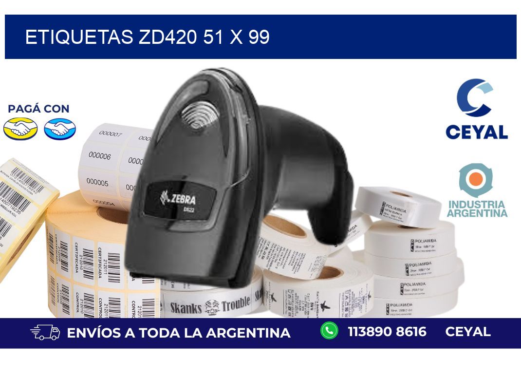 etiquetas zd420 51 x 99