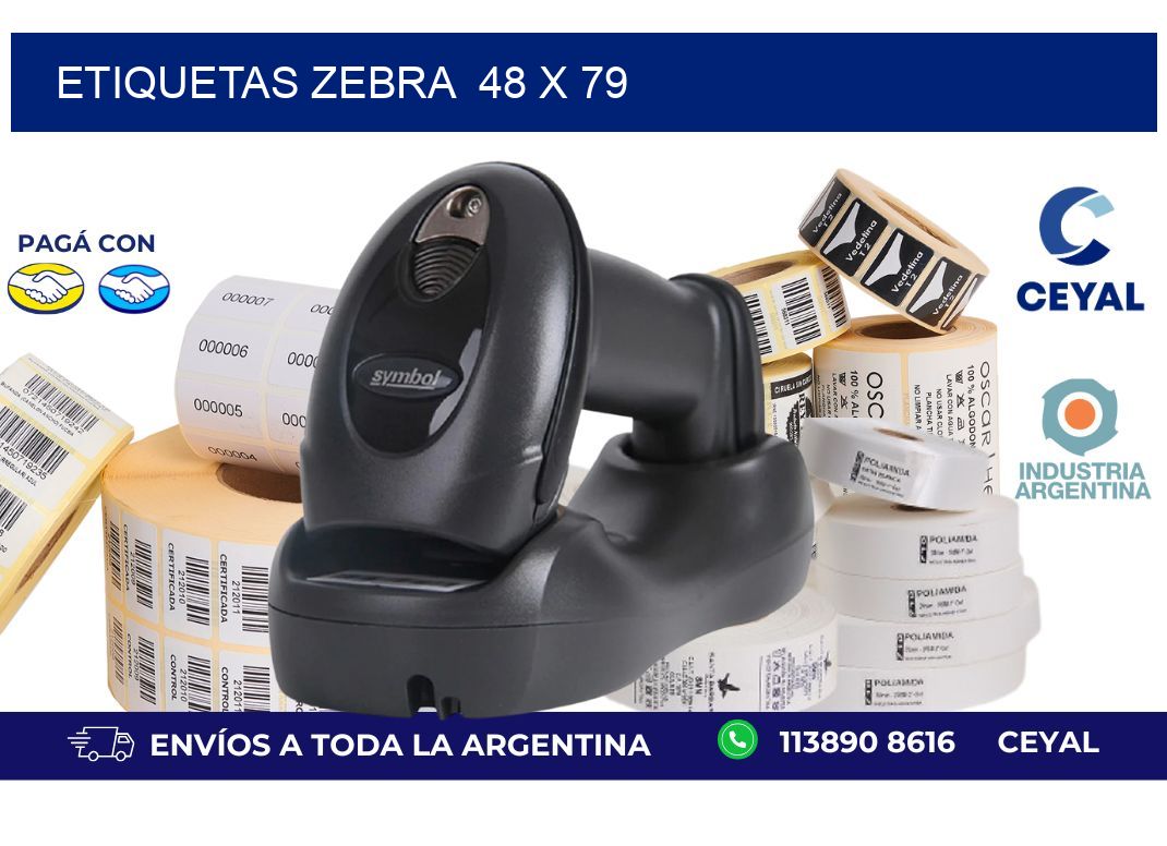 etiquetas zebra  48 x 79