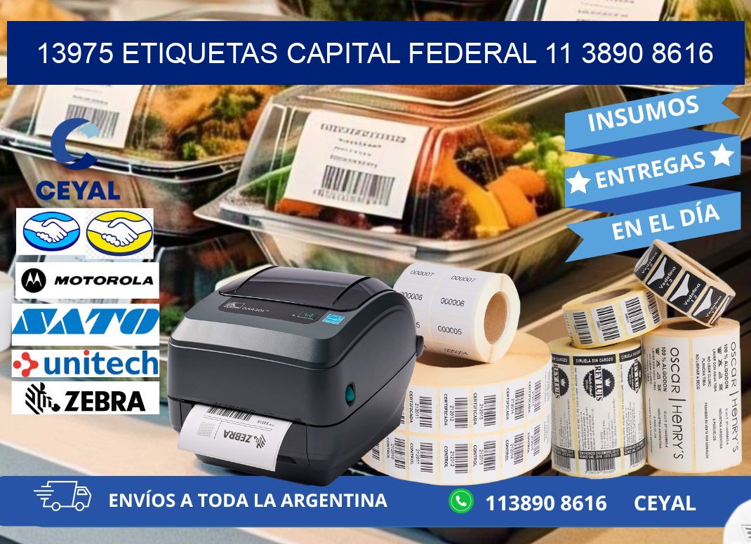 13975 ETIQUETAS CAPITAL FEDERAL 11 3890 8616