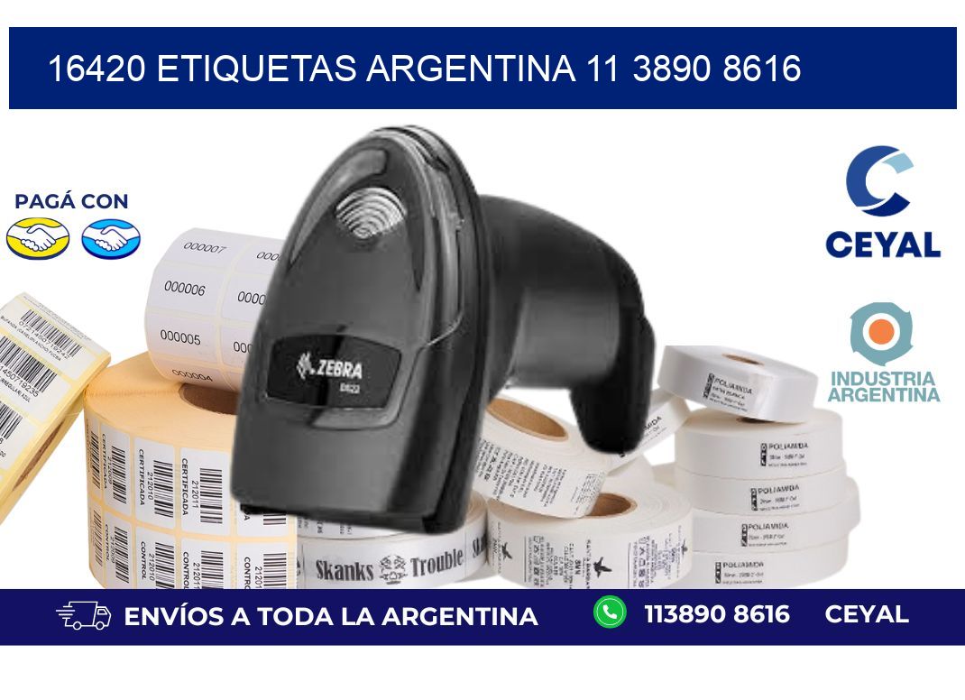16420 ETIQUETAS ARGENTINA 11 3890 8616